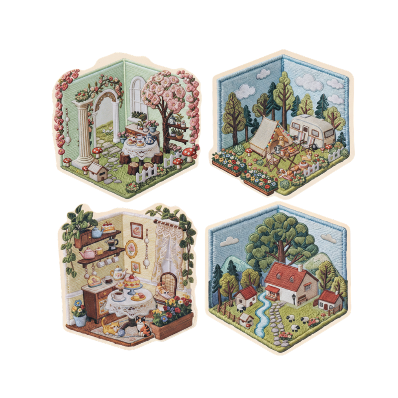 Embroidered Springtime（Set of 4 Mini Designs）