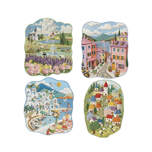 Embroidered Travels（Set of 4 Mini Designs）