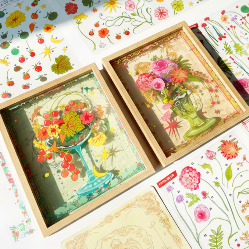 3D Blossom Petals & Pollen（Optional Frame）