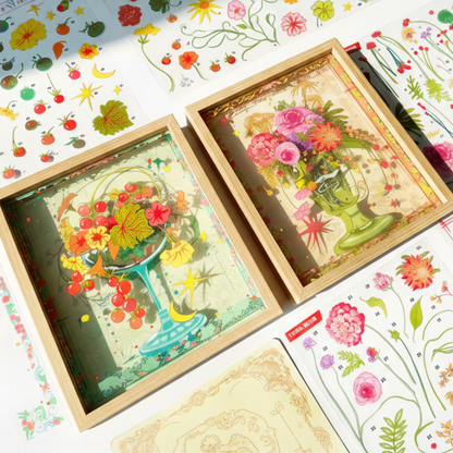 3D Blossom Petals & Pollen（Optional Frame）