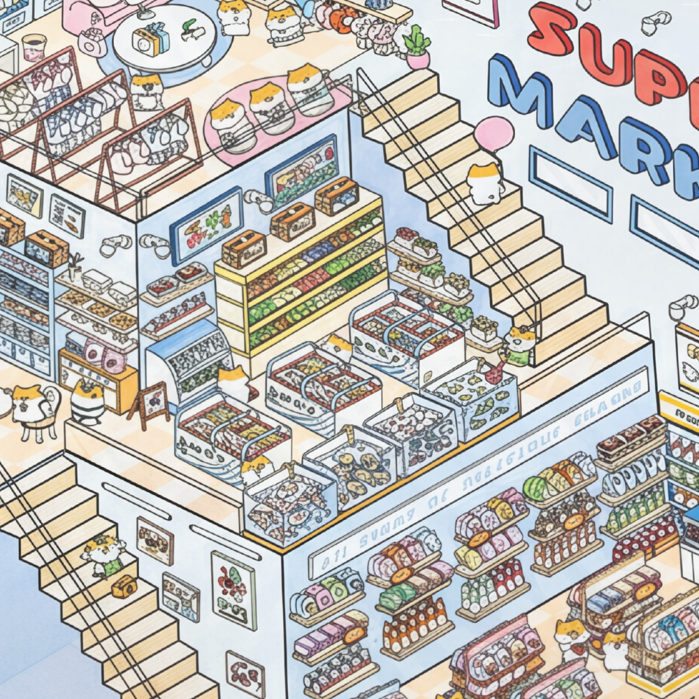 Three-Story Supermarket