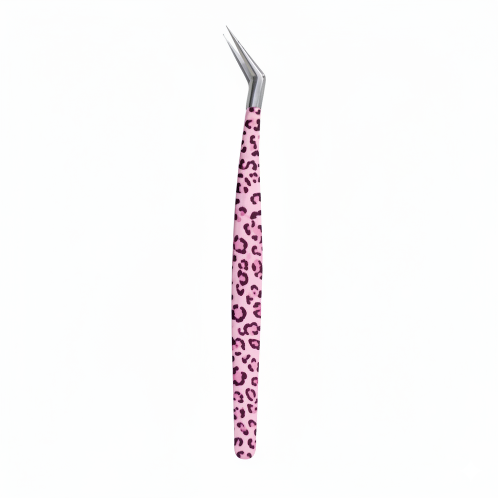 Leopard print tweezers