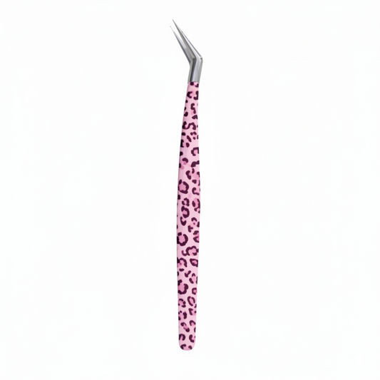 Leopard print tweezers